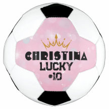 Jogadora de Futebol Feminina Rosa Personalizada: