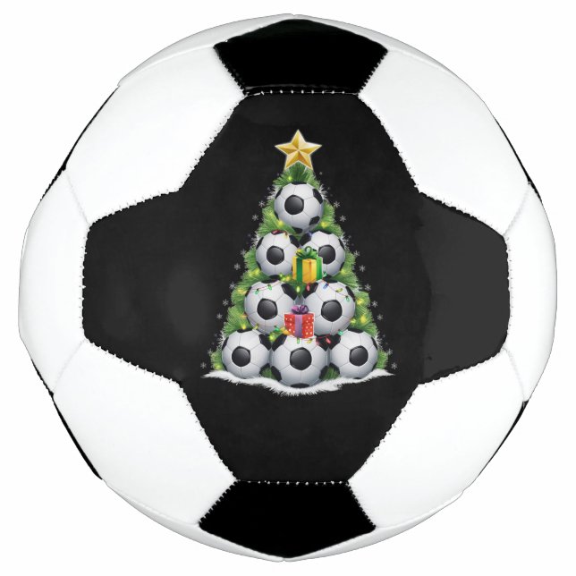 Bola De Futebol Jogadores de Natal de Árvore do Natal (Frente)