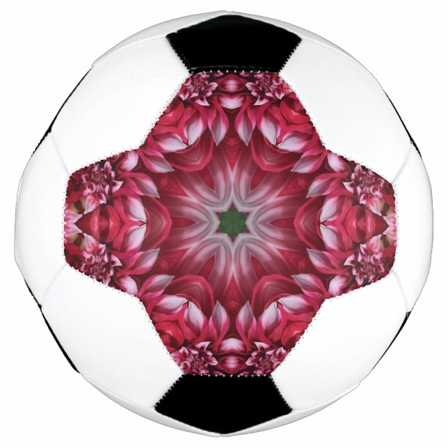 Bola De Futebol Kaleidoscópio Crimson Dahlia (Frente)