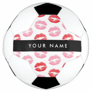 Bola De Futebol Lábios Vermelhos, Lábios Rosa, Beijo, Seu Nome, Pe