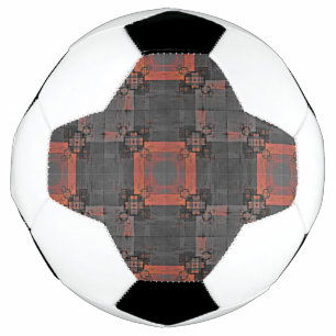 Bola de Futebol Laranja e Cinza