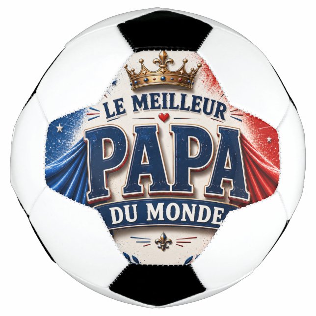 Bola De Futebol Le Meilleur Papa du Monde (Frente)