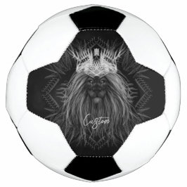 Bola De Futebol Leão com Monograma Coroa