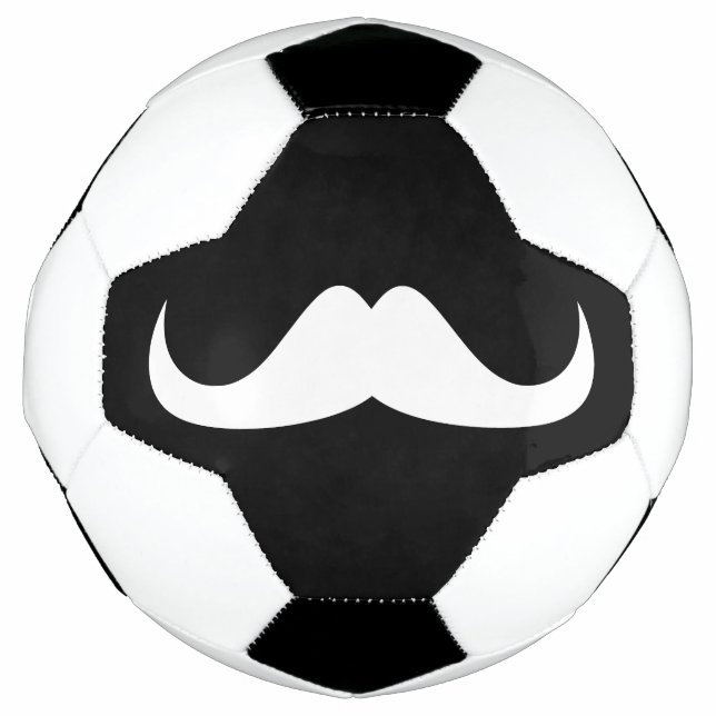 Bola De Futebol Legal bigode branco no guitarra preto (Frente)