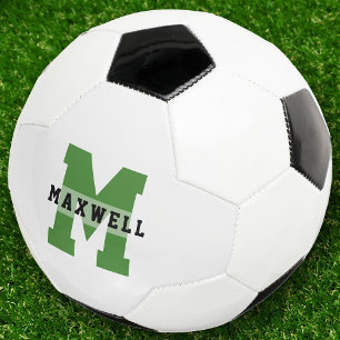 Bola De Futebol Legal Monograma Nome Personalizado Clássico Esport