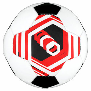 Bola De Futebol Legal vermelho preto branco 4Darren
