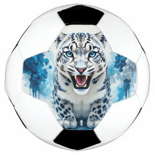 Bola De Futebol Leopardo Branco Feroz