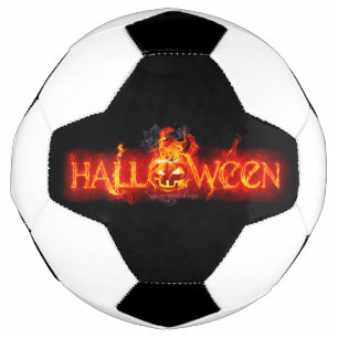 Bola De Futebol Letras ígneas maciças do SlipperyJoe no Halloween