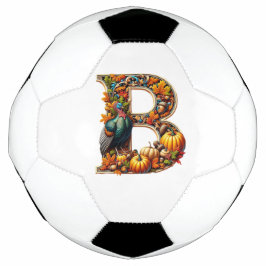 Bola De Futebol Letter B in Thanksgiving style
