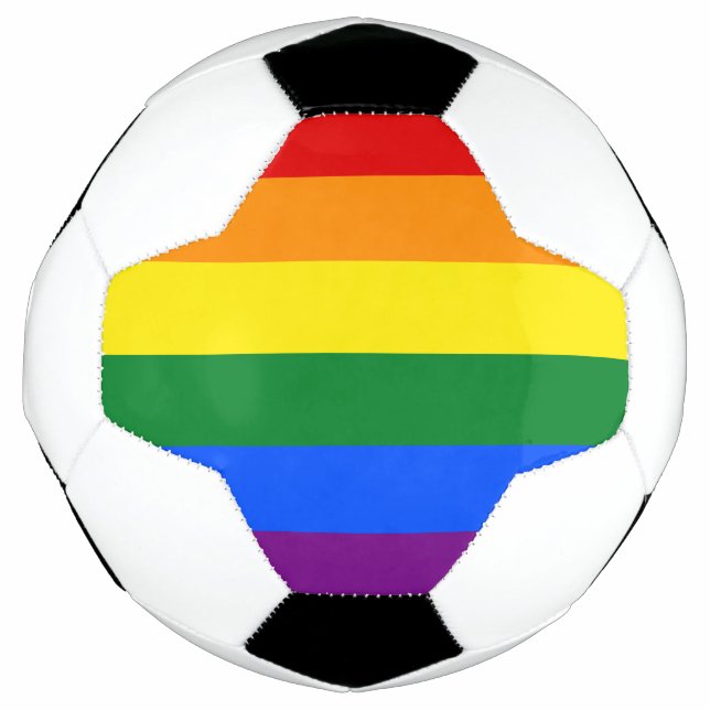 Bola De Futebol LGBT Marca arco-íris (Frente)