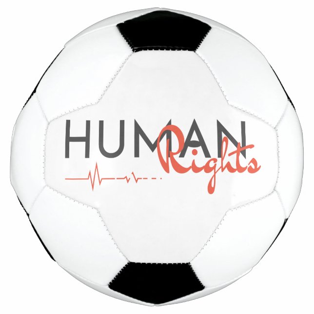 Bola De Futebol Linha de vida dos direitos humanos (Frente)