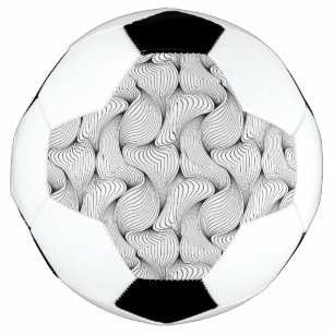 Bola De Futebol Linhas Intertecidas a Preto e Branco Únicas