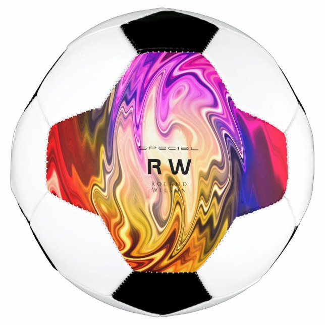 Bola De Futebol Líquidos Multicolor Personalizados Torcidos (Frente)