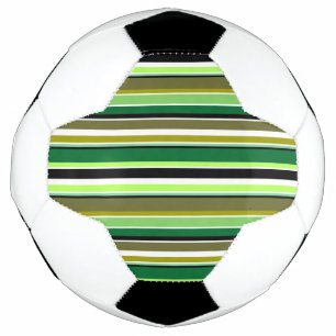 Bola De Futebol Listras brancas e verdes, brancas