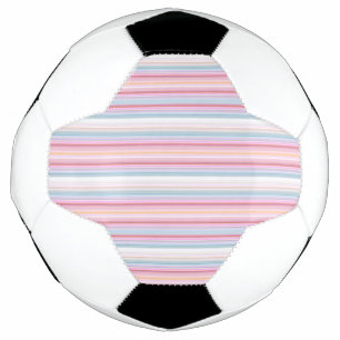 Bola De Futebol Listras cor-de-rosa brancas fofas