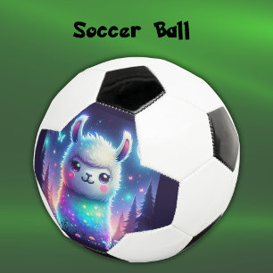 Bola De Futebol Llama Holographic colorido bonito  
