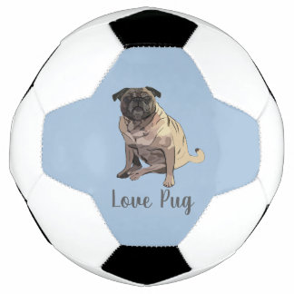 Bola De Futebol Love Pug