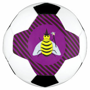 Bola De Futebol Mágica de Abelhas do Halloween Roxo e Greve Negra
