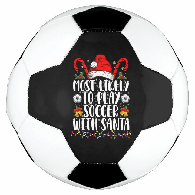 Bola De Futebol Mais Provável Para Jogar Futebol Com Xmas Da Famíl (Frente)