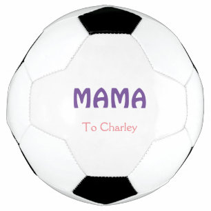 Bola De Futebol Mama feliz mães retro roxo adicionar nome texto vi