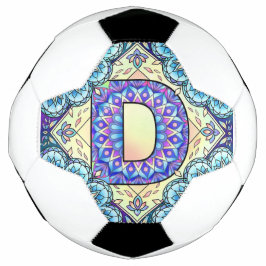 Bola De Futebol Mandala Alfabeto D