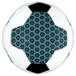 Bola De Futebol Mandala Azul Elétrica