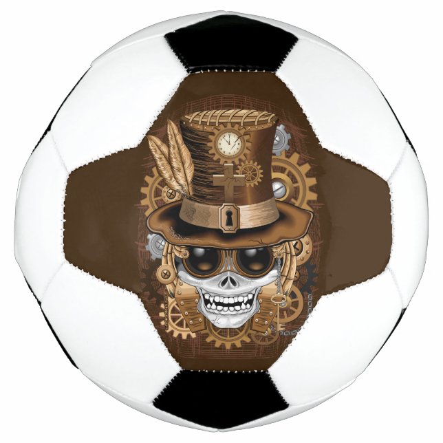 Bola De Futebol Máquina de Retro de Voodoo Steampunk (Frente)