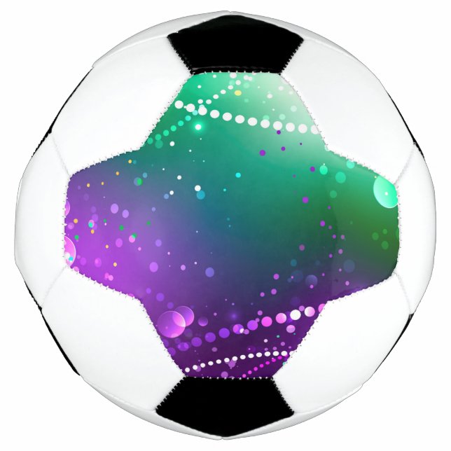 Bola De Futebol Mardi Gras Festivo Purple Background (Frente)