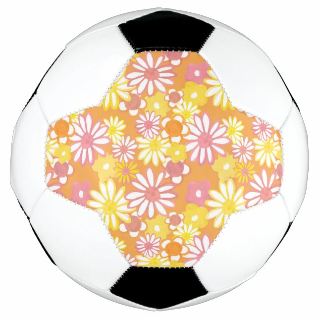 Bola de Futebol Margaridas de Verão (Frente)