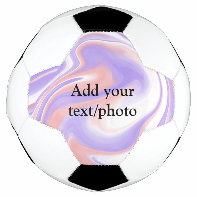 Bola De Futebol Mármore de derramamento de acrílico simples adicio (Frente)