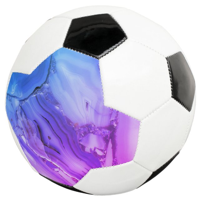 Bola De Futebol Mármore Roxo Exótico (Três quartos)