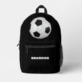 Bola de Futebol Masculino Preta com Nome Personali