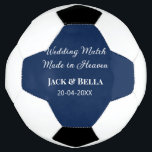 Bola De Futebol Match de casamento feito no paraíso favorece o azu<br><div class="desc">design</div>