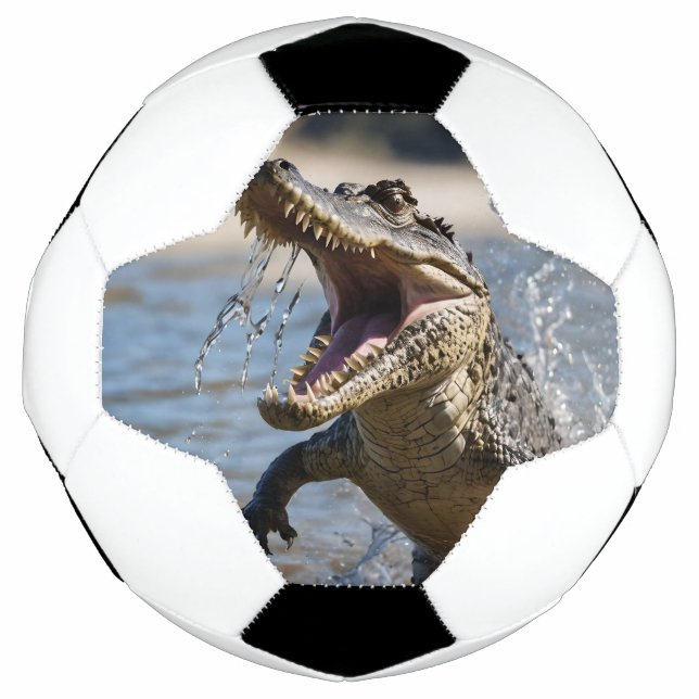 Bola De Futebol Maxilares Assustadores: Crocodilo Australiano Salt (Frente)