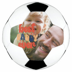 Bola De Futebol Melhor Papai de Todos os Tempos Retro Foto Persona