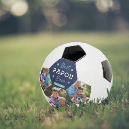 Bola De Futebol Melhor Papou Nunca | Foto do vovô personalizado