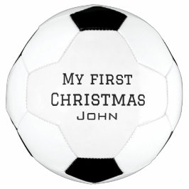 Bola De Futebol Meu primeiro Natal adiciona nome masculino masculi