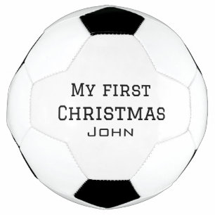 Bola De Futebol Meu primeiro Natal adiciona nome masculino masculi