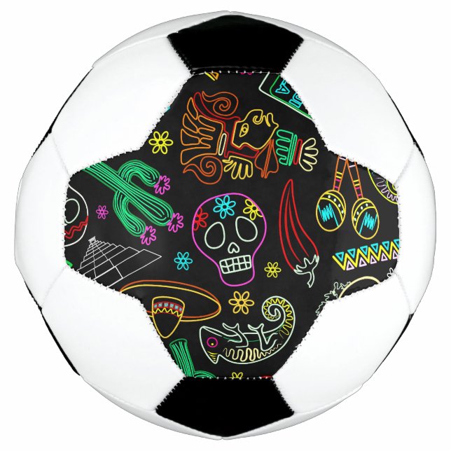 Bola De Futebol México Fiesta Pattern (Frente)
