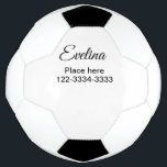 Bola De Futebol Mínimo simples adicione seu nome texto localidade<br><div class="desc">Design</div>