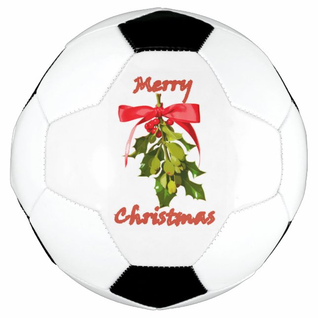 Bola De Futebol Mistura Feliz de Natal (Frente)