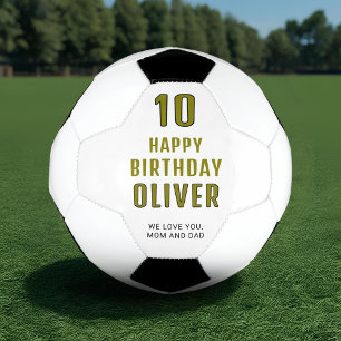 Bola De Futebol Moderno Feliz Aniversário Personalizado