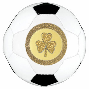 Bola De Futebol Moedas Douradas de Shamrock irlandês sorte
