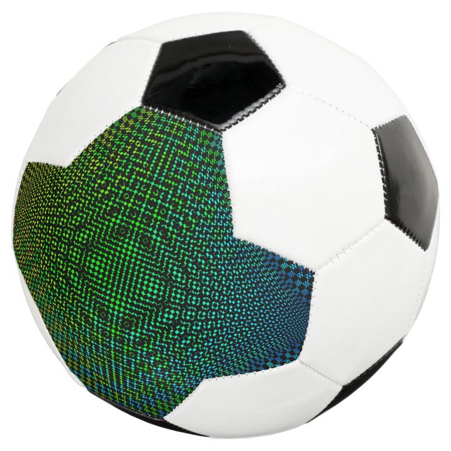 Bola De Futebol Moire Checkers por Kenneth Yoncich (Três quartos)