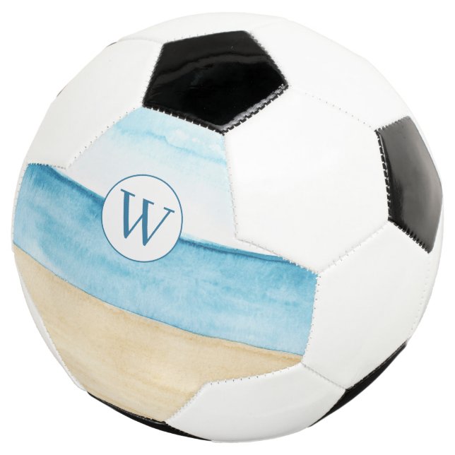 Bola De Futebol Monograma de praia (Três quartos)