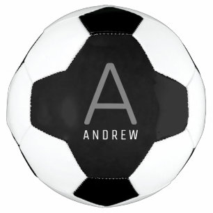 Bola De Futebol Monograma Personalizado de Nome Personalizado