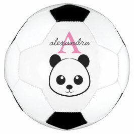 Bola De Futebol Monograma Personalizado do Urso Panda Bonito - Per