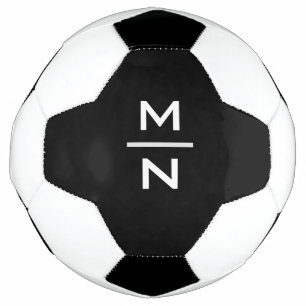 Bola De Futebol Monograma pessoal personalizável