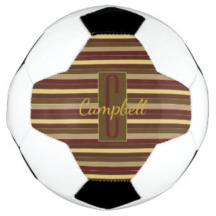 BOLA DE FUTEBOL MONOGRAMA RICA MARAVILHADA LINHAS ESTRIPADAS PADRÃ