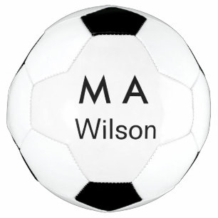 Bola De Futebol Monograma simples adicione a letra do seu nome hom